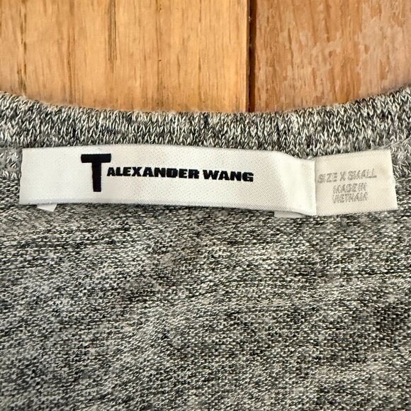 T by Alexander Wang Light Gray Jersey Knit Draped Back Maxi Dress - XS - Picture 6 of 10